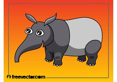 Cartoon Tapir Character Download Free Vector Art Stock