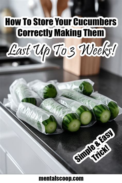 how to store your cucumbers correctly making them last up to 3 weeks amazing food hacks food