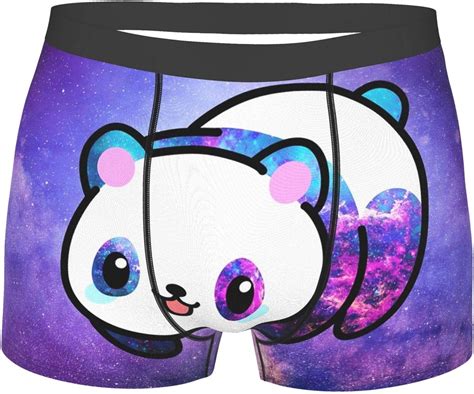 Surwoaly Colored Panda Mens Underwear Classic Stretch Boxer Briefs Long Leg Printed S M L Xl