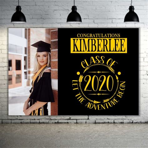 Class Of 2020 School Colors Photo Banner Etsy Photo Banner Digital