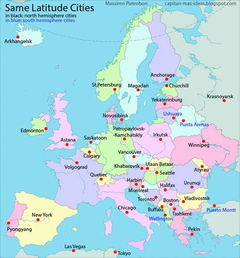 Map Of Western Europe With Capitals