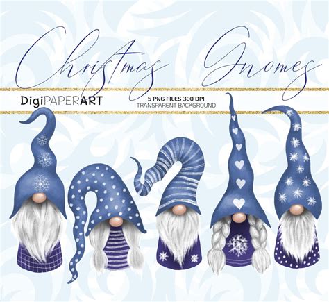 Christmas Gnomes Clipart Scandinavian Nisse Clip Art Nordic Christmas