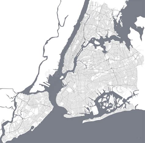 Mappa Di New York City Illustrazione Vettoriale Illustrazione Di