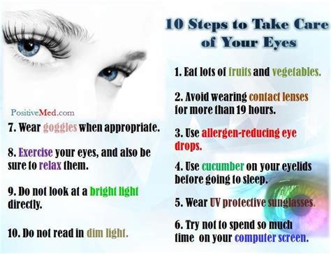 10 Steps To Care For Your Eyes Eye Exercises Vision Eye Eye Care