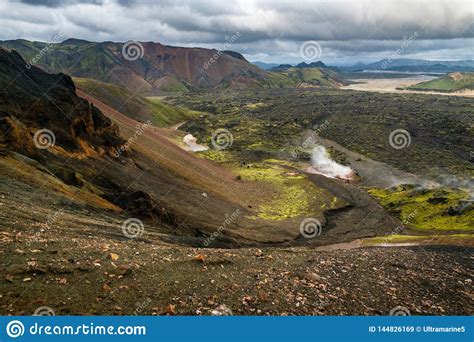 Volcanic Landscape Of Landmannalaugar Stock Image Image Of Amazing