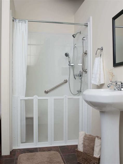 Walk In Shower Without Door Or Curtain - Small Doorless Walk-In Shower Ideas