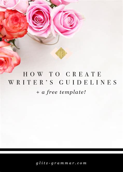 How To Create Writers Guidelines A Free Template