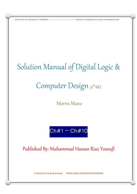 Dealing with computer architecture as well as computer organization and design, this fully updated book provides the basic knowledge necessary authorized adaptation from the united states edition, entitled computer system architecture, third edition, isbn: Digital logic design by morris mano pdf 5th edition ...