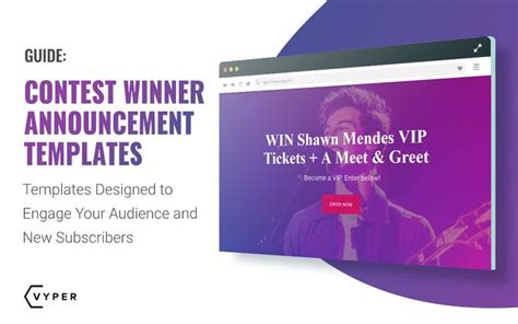 The Best Contest Winner Announcement Template And Examples Winner