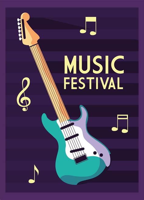 Poster Music Festival With Musical Instrument Electric Guitar 1248772