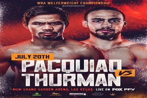 Secondsout Boxing News Main News Manny Pacquiao Vs Keith Thurman On