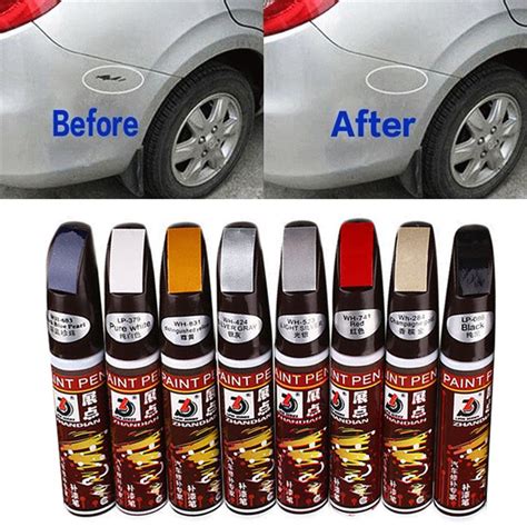 Apply several coats of your paint color with the pen, letting it dry between coats. Car Paint Repair Pen Waterproof Clear Car Scratch Remover ...