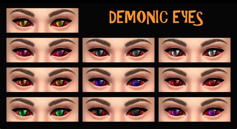 Mod The Sims Demonic Eyes As Face Paint Base Game Compatible