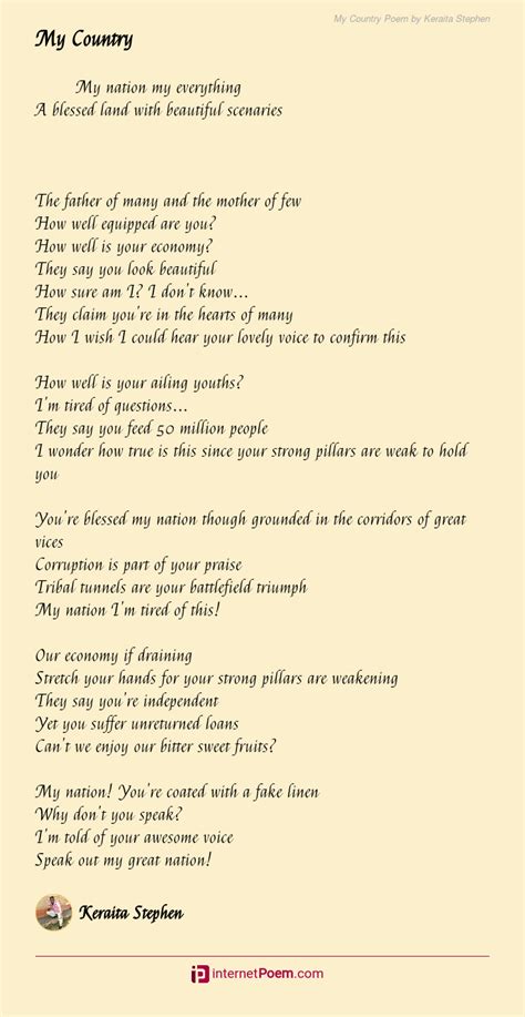 My Country Poem By Keraita Stephen