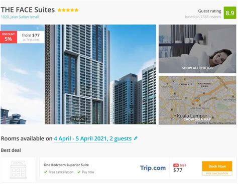 hot deal stay in 5 the face suites kuala lumpur malaysia for just 77 usd per night