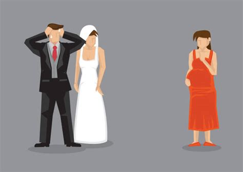Best Silhouette Of A Wife Cheating Illustrations Royalty Free Vector