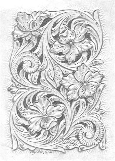 Basic western floral carving pattern. d1556e0322b317d7732d9a27804c2ea7.jpg 686×960 pixels ...