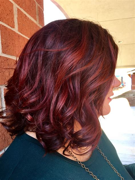 Fall Hair Cherry Red With Dark Roots Fall Red Hair Red Bob Hair Fall