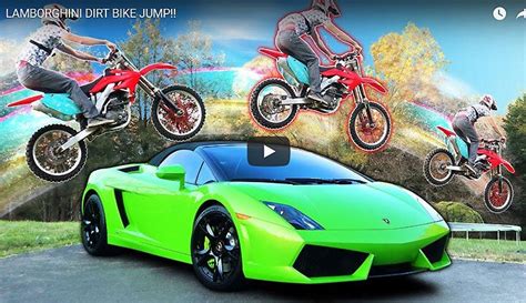 Lamborghini Dirt Bike Jump Video Real Or Illusion Dirt Bikes