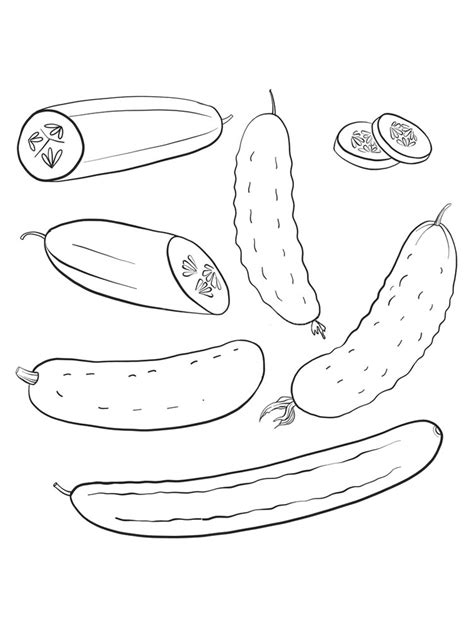 Cucumber Coloring Pages - Best Coloring Pages For Kids