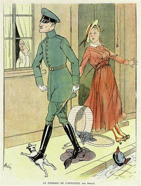 Cartoon A German Officer Passing By Drawing By Mary Evans Picture Library Pixels