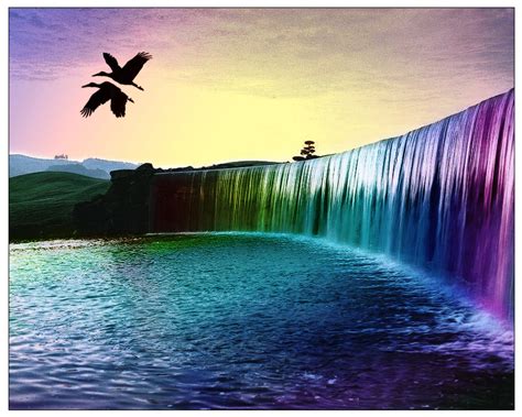 Rainbow Waterfalls Of Dream By Ficiallyowned On Deviantart