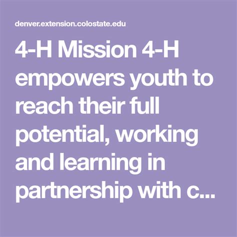 4 H Youth Development Development Empowerment 4 H