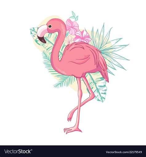 Flamingo Bird Design On Background Royalty Free Vector Image