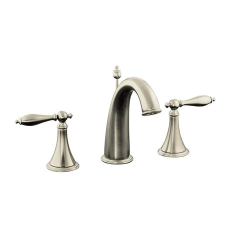 Discover a range of styles, from traditional to transitional to modern, for the perfect finish to your bathroom. KOHLER Finial Vibrant Brushed Nickel 2-Handle Widespread ...