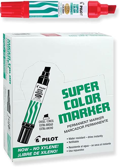 Pilot Super Color Jumbo Permanent Markers Extra Wide Chisel Point