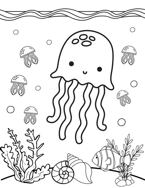Under The Sea Coloring Pages Sea Life Coloring Ocean Etsy Australia