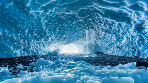 Iceberg Glacier Frozen Water Cave 4k Hd Winter Wallpapers Hd