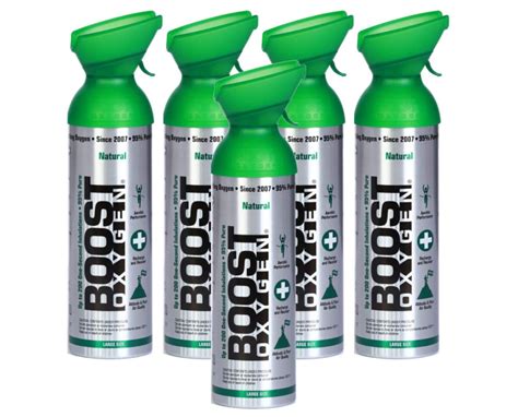 Boost Oxygen Supplemental Oxygen To Go10 Liter Canister 5 Pack