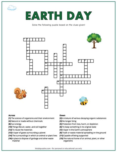 Earth Day Crossword