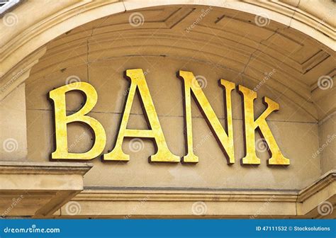 Bank Building Sign Stock Photo Image Of Placard Industry 47111532