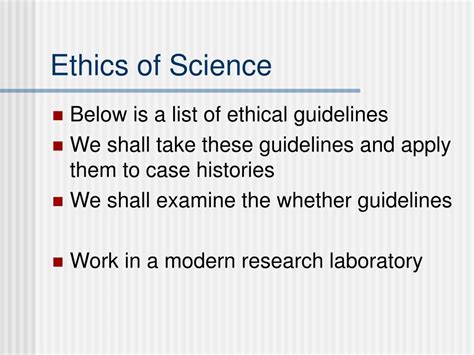 Ppt Ethics In Science Powerpoint Presentation Free Download Id273184