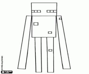 Dibujos Para Colorear De Minecraft Enderman - Dibujos Para Colorear Y
