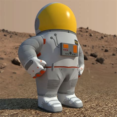 3d Asset Low Poly Cartoon Astronaut Cgtrader
