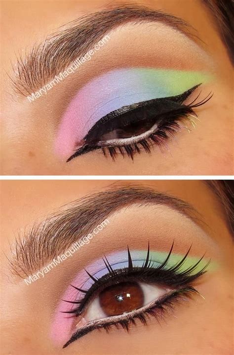 Springy Pastels Trends And Style Rainbow Makeup Pastel Makeup Eye