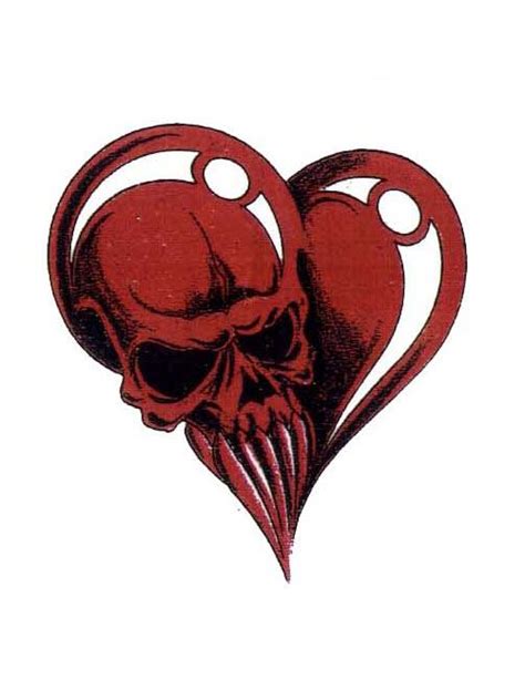 17 Best Love Skull Heart Tattoo Designs Images On