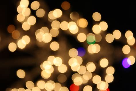 Blurred Christmas Lights White Picture Free Photograph Photos