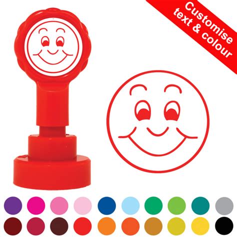 Teacher Stamps Smiley Face Self Inking Stamp Choice Of Colour