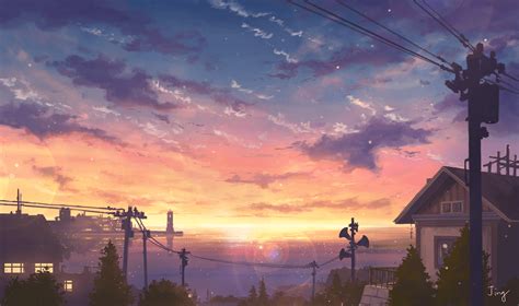 Anime Ocean Sunset