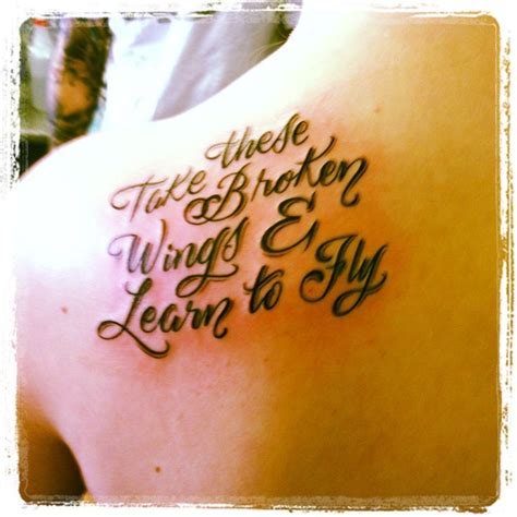 Take these broken wings and learn to fly lyrics. take these broken wings and learn to fly x #tattoos ...