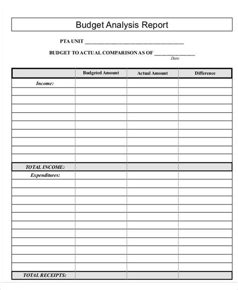 Budget Report Template 14 Free Word Pdf Format Download