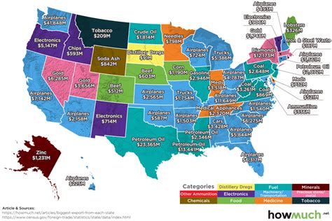 This page lists the states and federal territories of malaysia by gross domestic product/gross state product. This Map Shows the Largest Export of Every U.S. State in 2017
