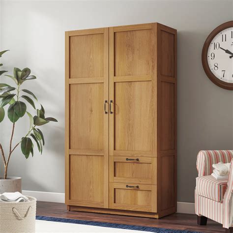 Canora Grey Hinckley Manufactured Wood Armoire And Reviews Wayfair