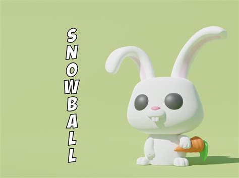 Free STL file SNOWBALL | The secret life of pets 🐇・3D printable model