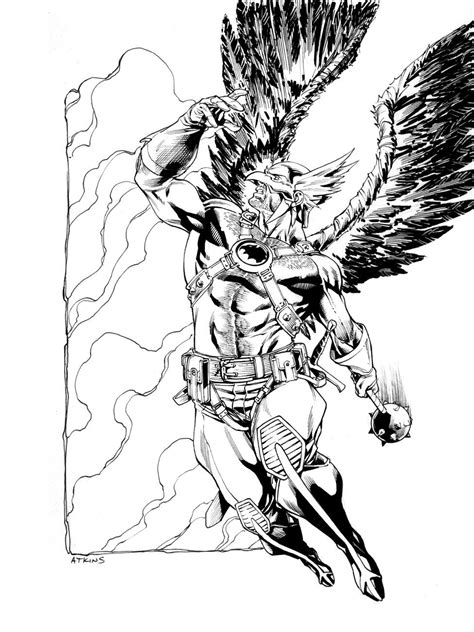 Hawkman By Robert Atkins Hawkman Drawing Superheroes Comic Drawing