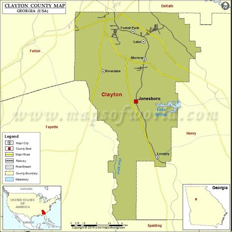 Map Of Clayton County In Georgia Usa Usa Maps Burke County Clayton
